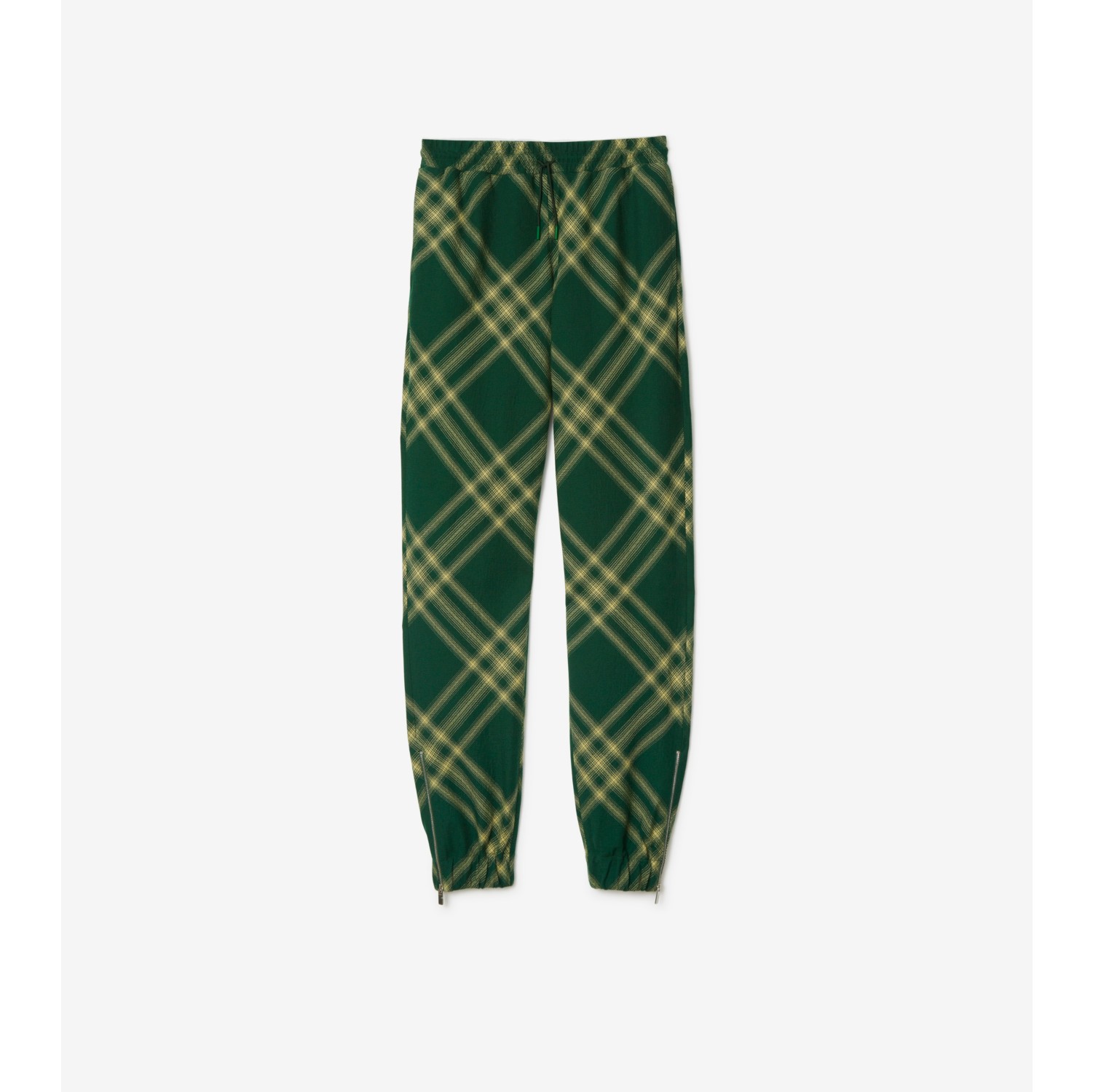 Relaxed Fit Pajama Pants - Green/plaid - Men