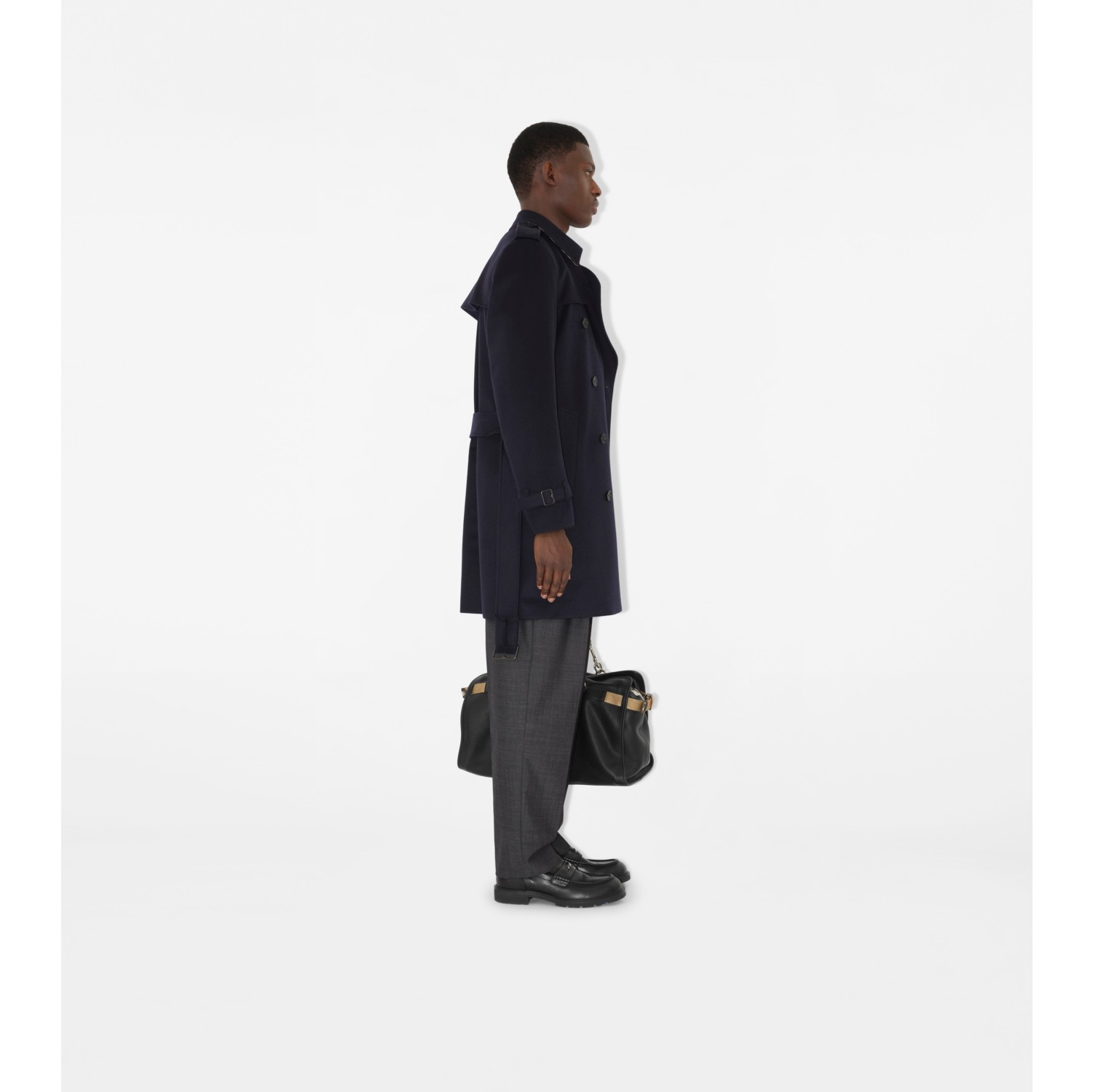 Mid-length Cashmere Trench Coat