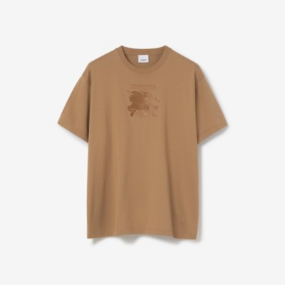 BURBERRY EMBROIDERED MONOGRAM EKD COTTON T-SHIRT