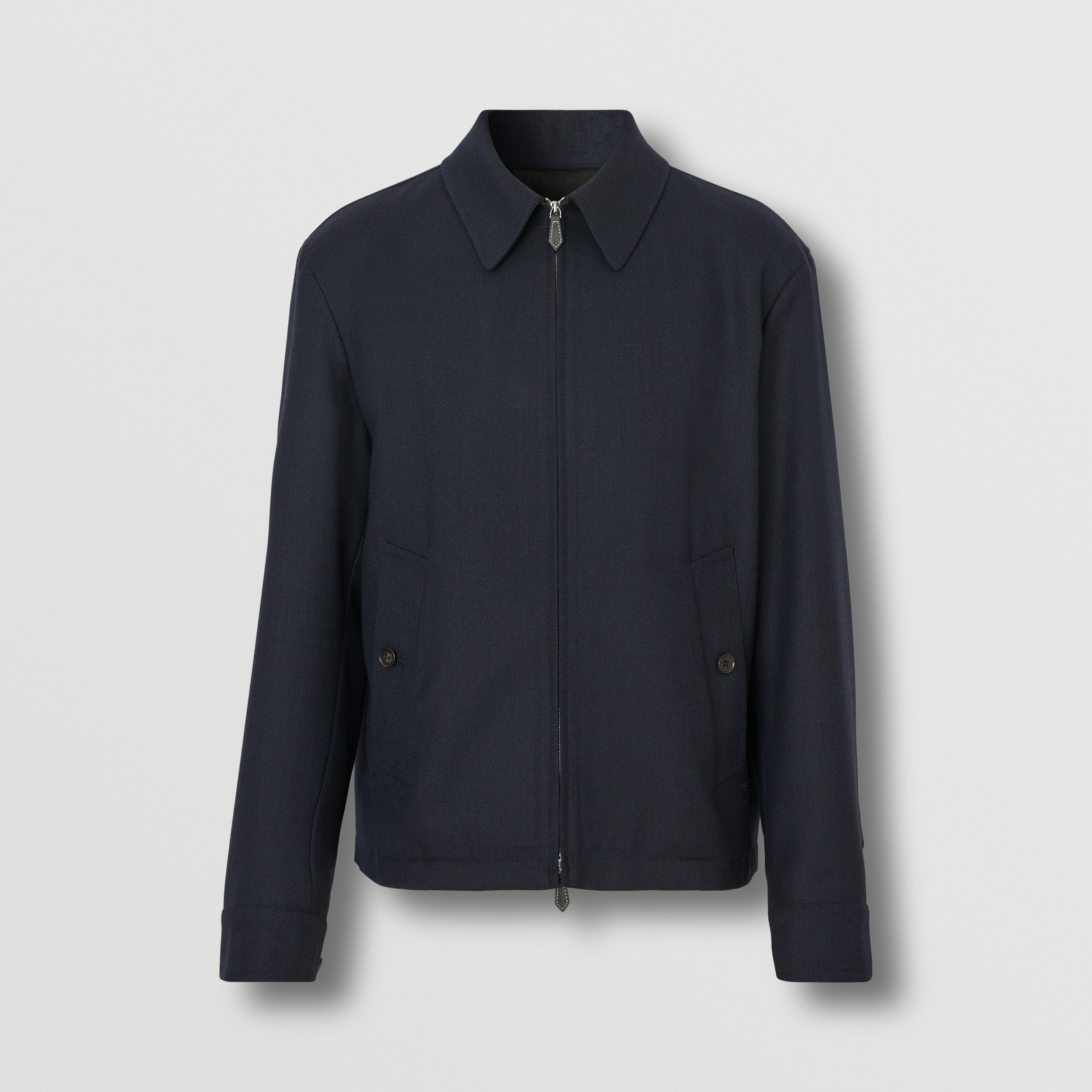 Monogram Motif Wool Harrington Jacket in Dark Navy - Men | Burberry® Official - 4