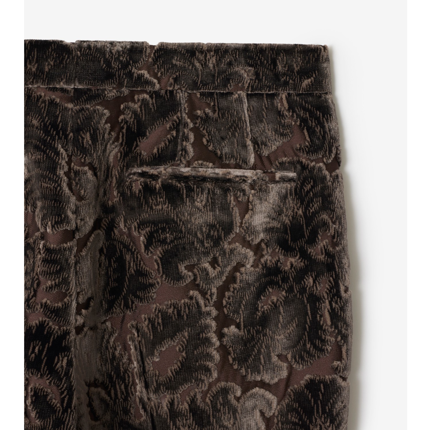Vine Velvet Tailored Trousers in Bear brown - Men, Wool | Burberry® Official