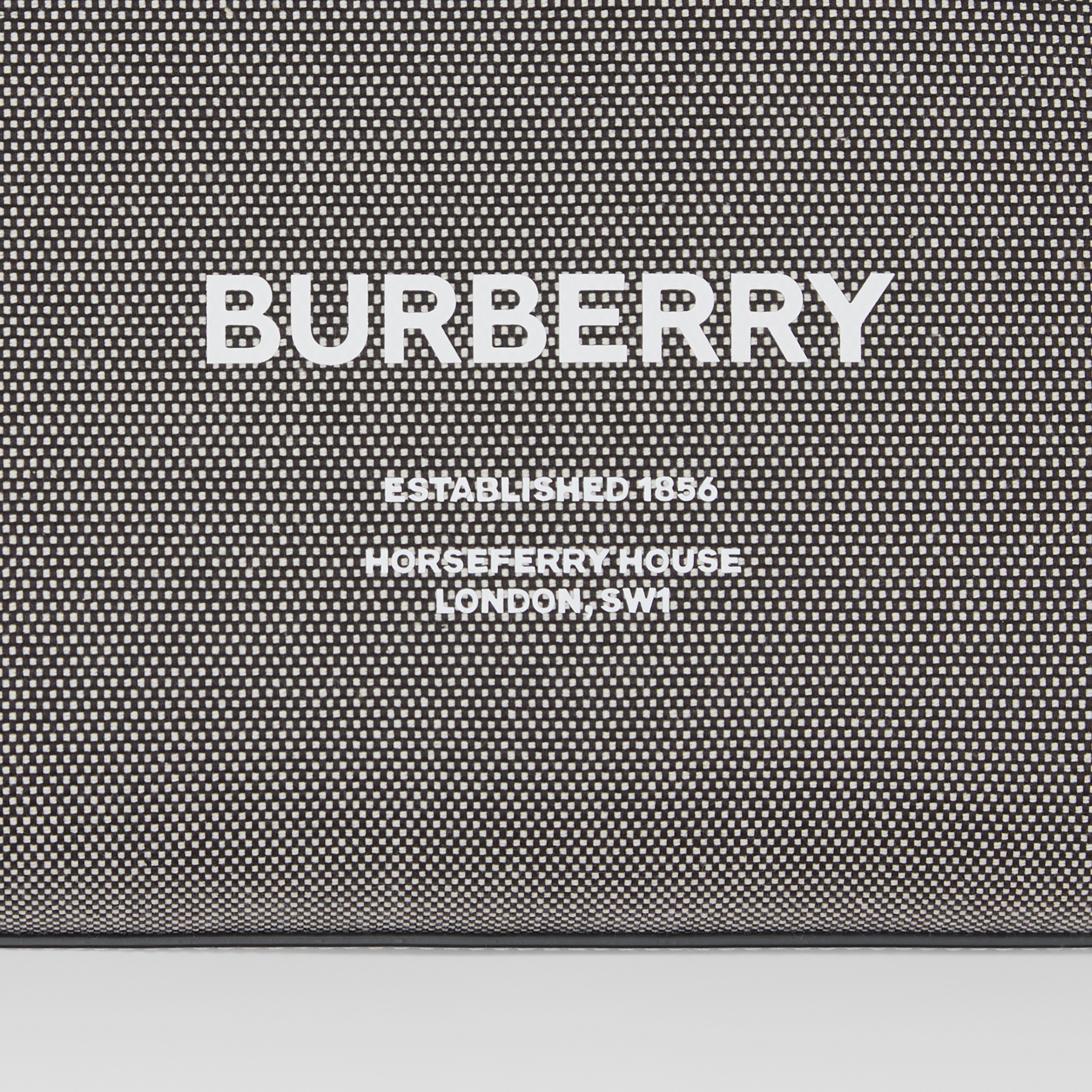 Horseferry Print Cotton Canvas Tote in Black/grey - Men | Burberry® Official - 2