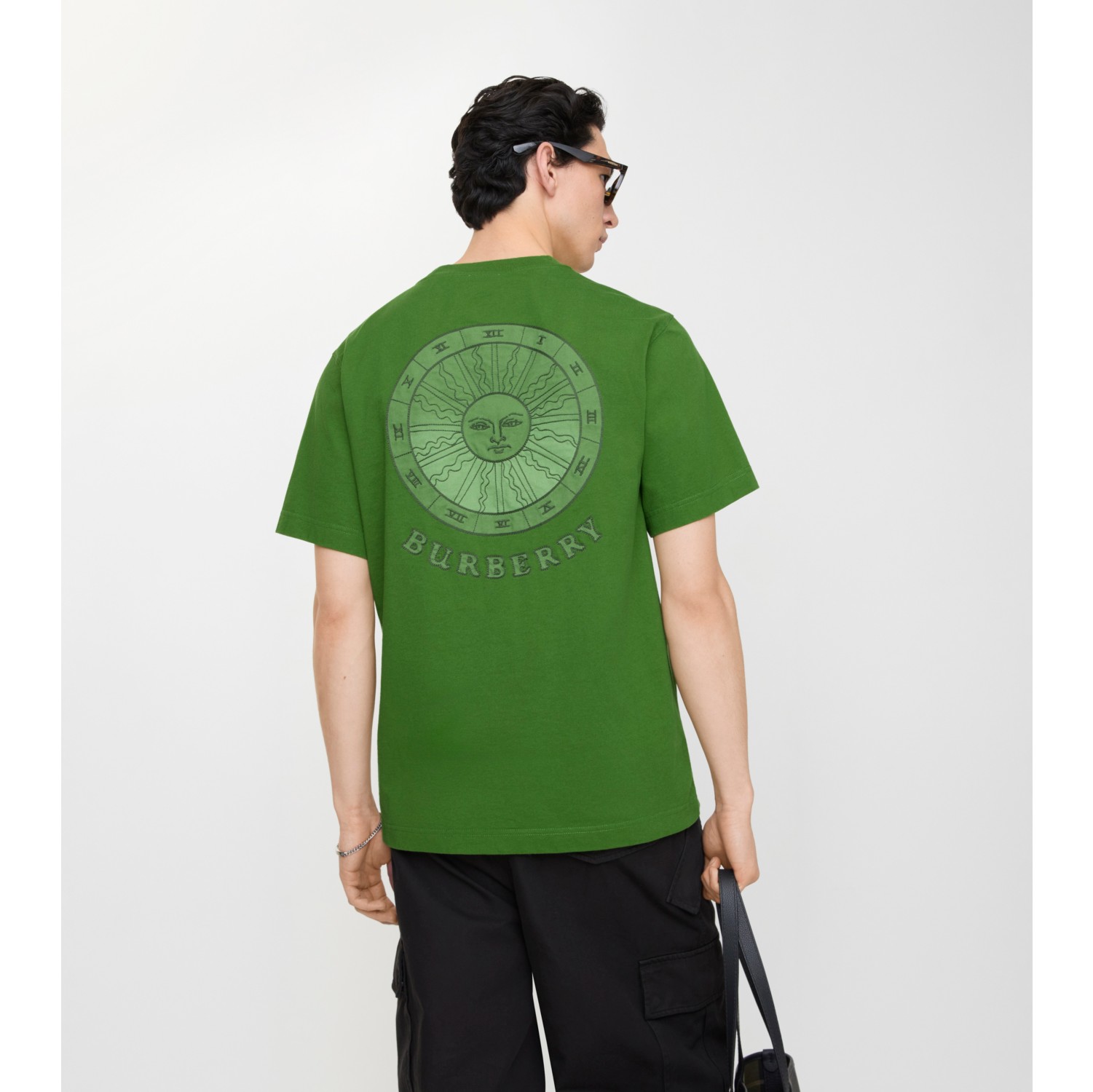 Sun Cotton T-shirt in Samphire green - Men | Burberry® Official