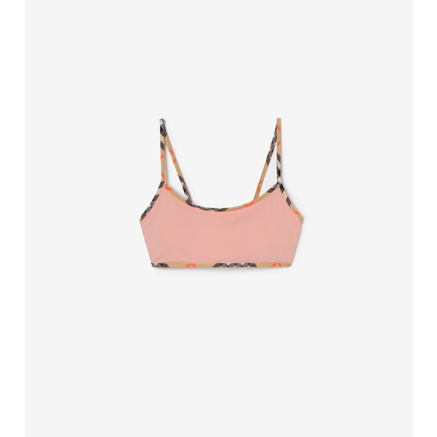 Check Trim Bikini Top