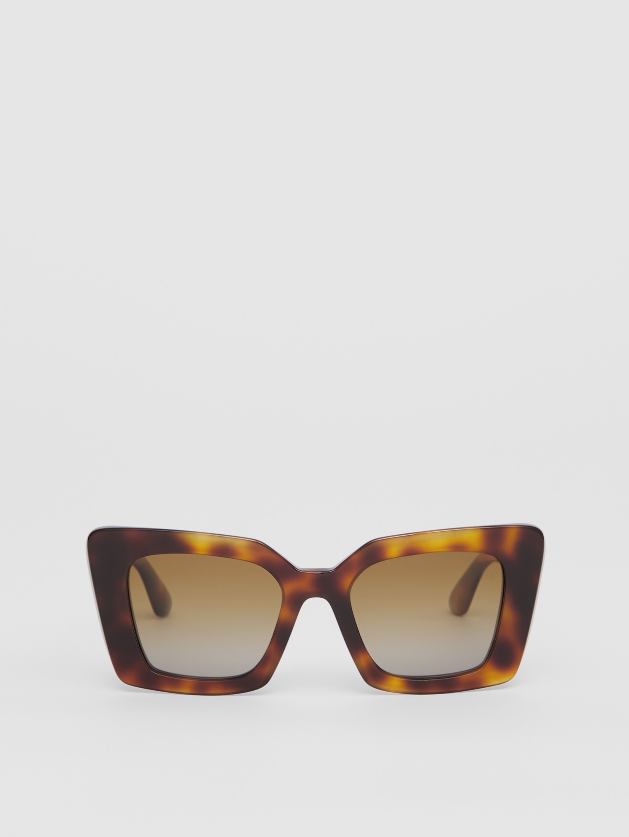 Monogram Motif Oversized Square Frame Sunglasses in Dark Tortoise Amber