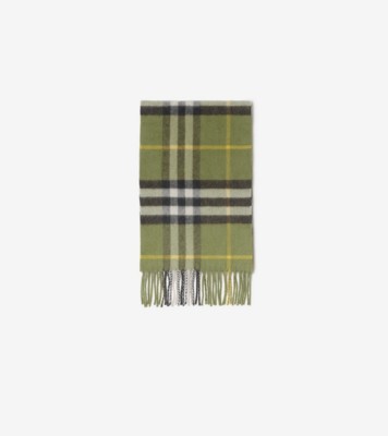 Burberry EKD-embroidered cashmere scarf - Green