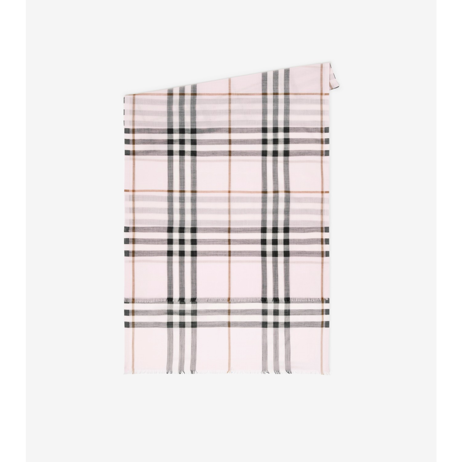 Burberry lightweight check shop wool and silk scarf