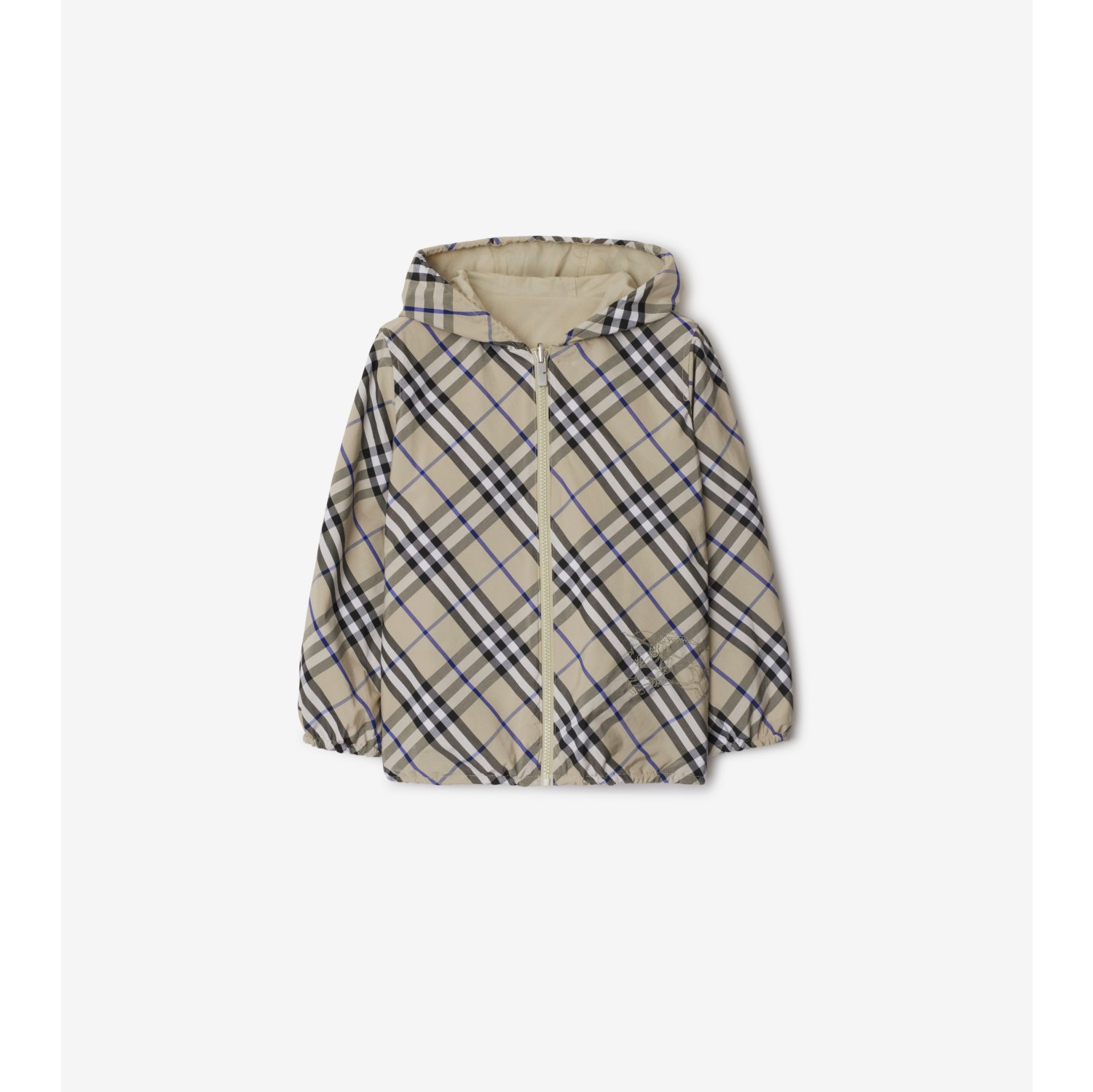 Reversible Check Cotton Blend Jacket