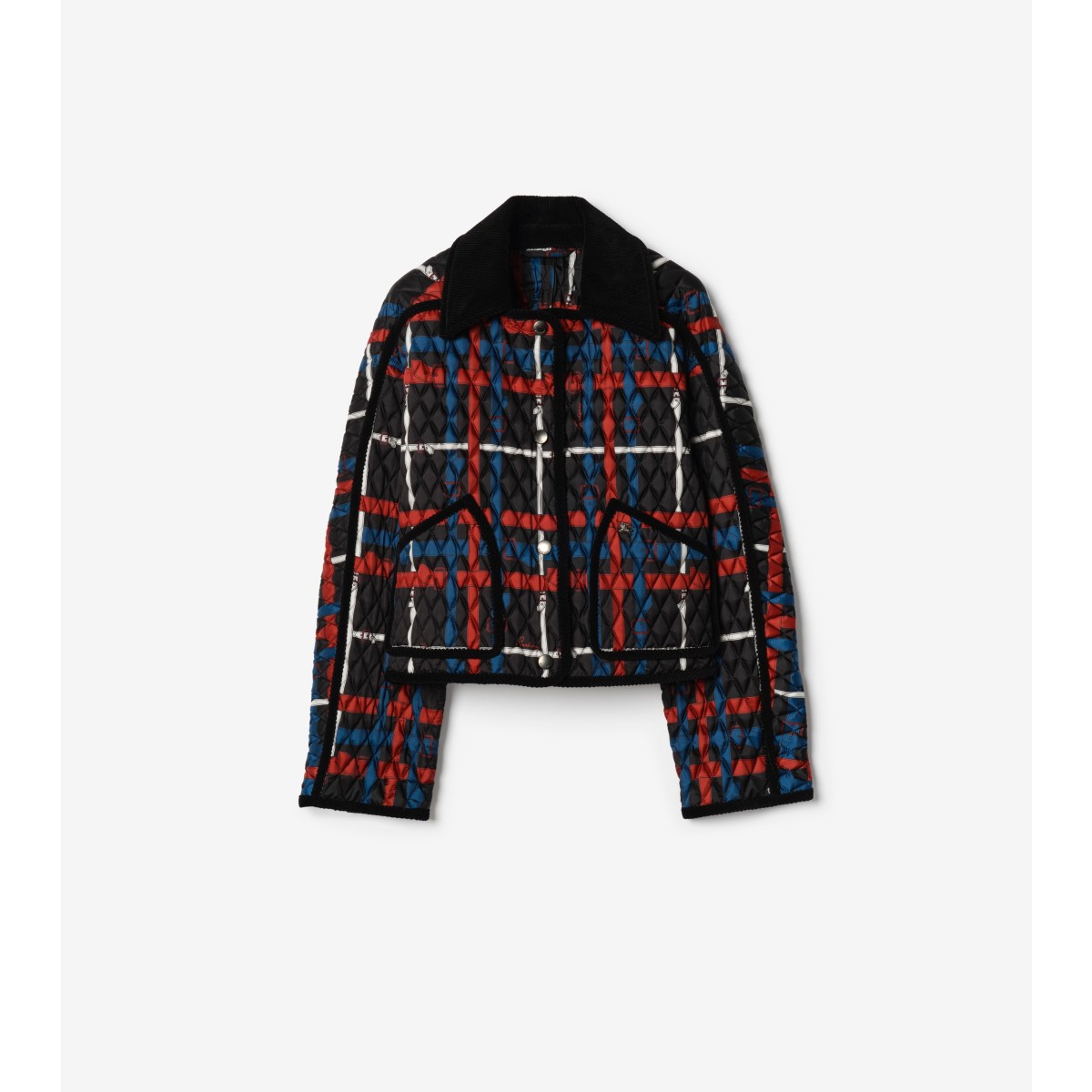  Check Cropped Belt Quilted Floriston Jacket