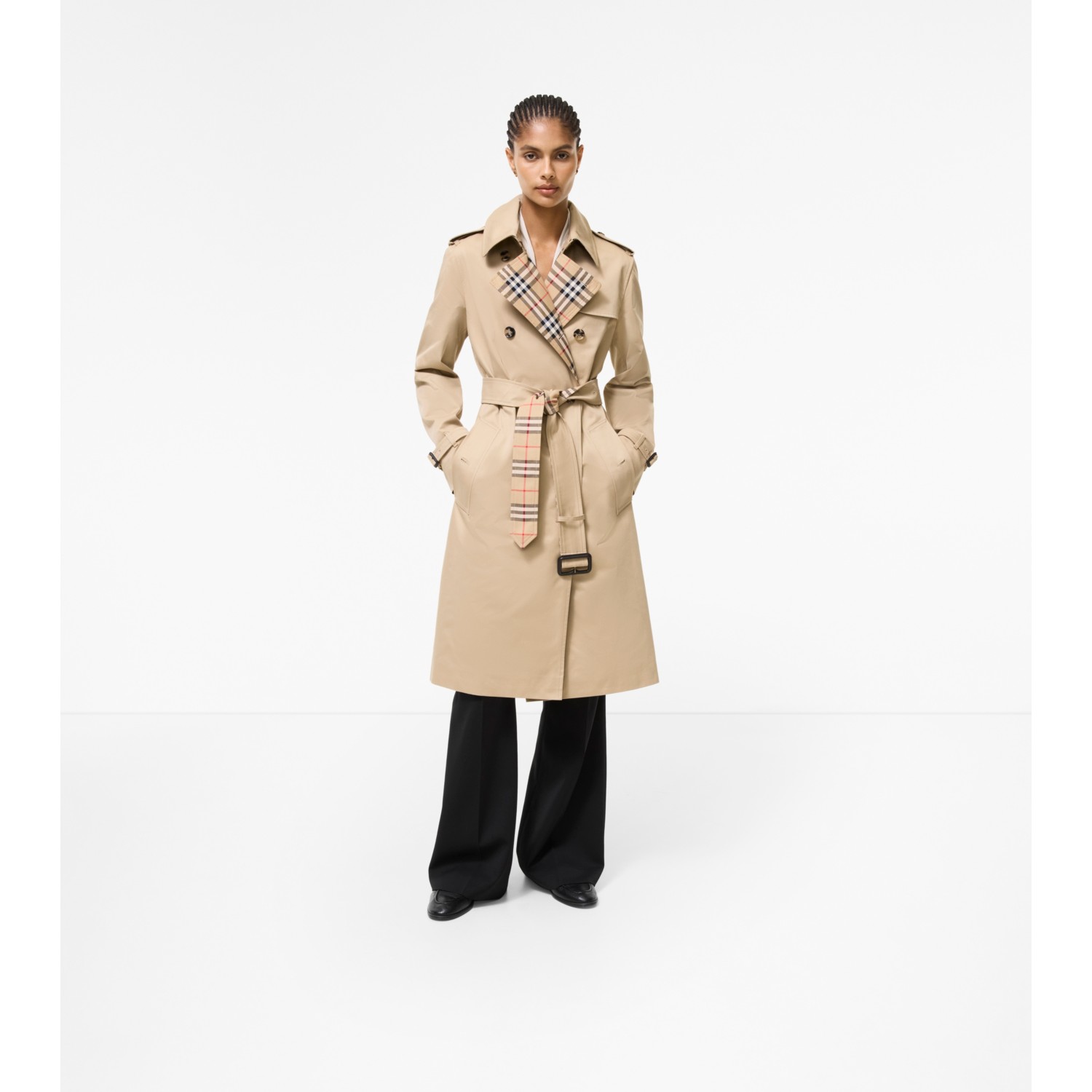 Long Gabardine Lakefield Trench Coat - thumbnail 4