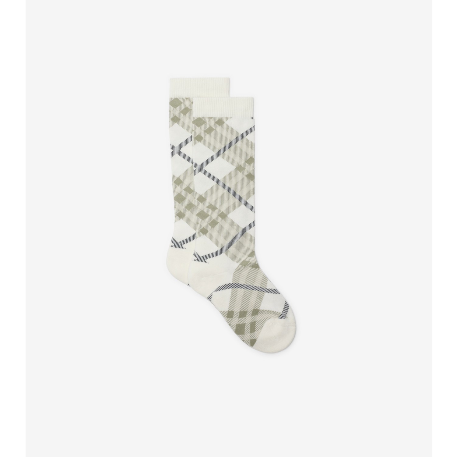 Check Cotton Blend Socks