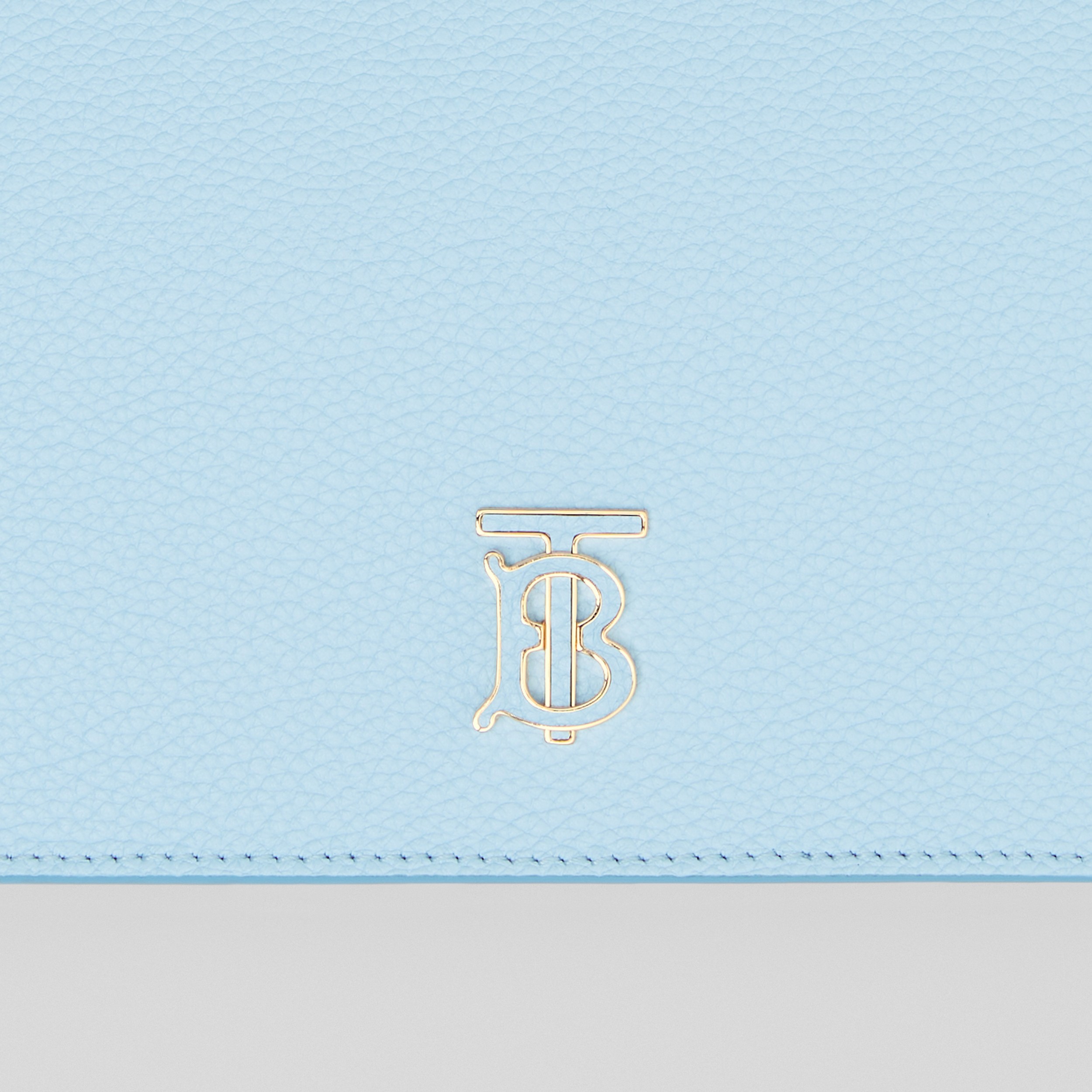 Grainy Leather Mini TB Shoulder Pouch in Pale Blue - Women | Burberry® Official - 2