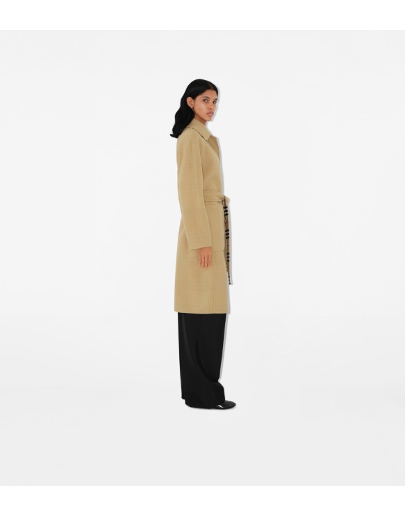 Reversible Wool Wrap Coat