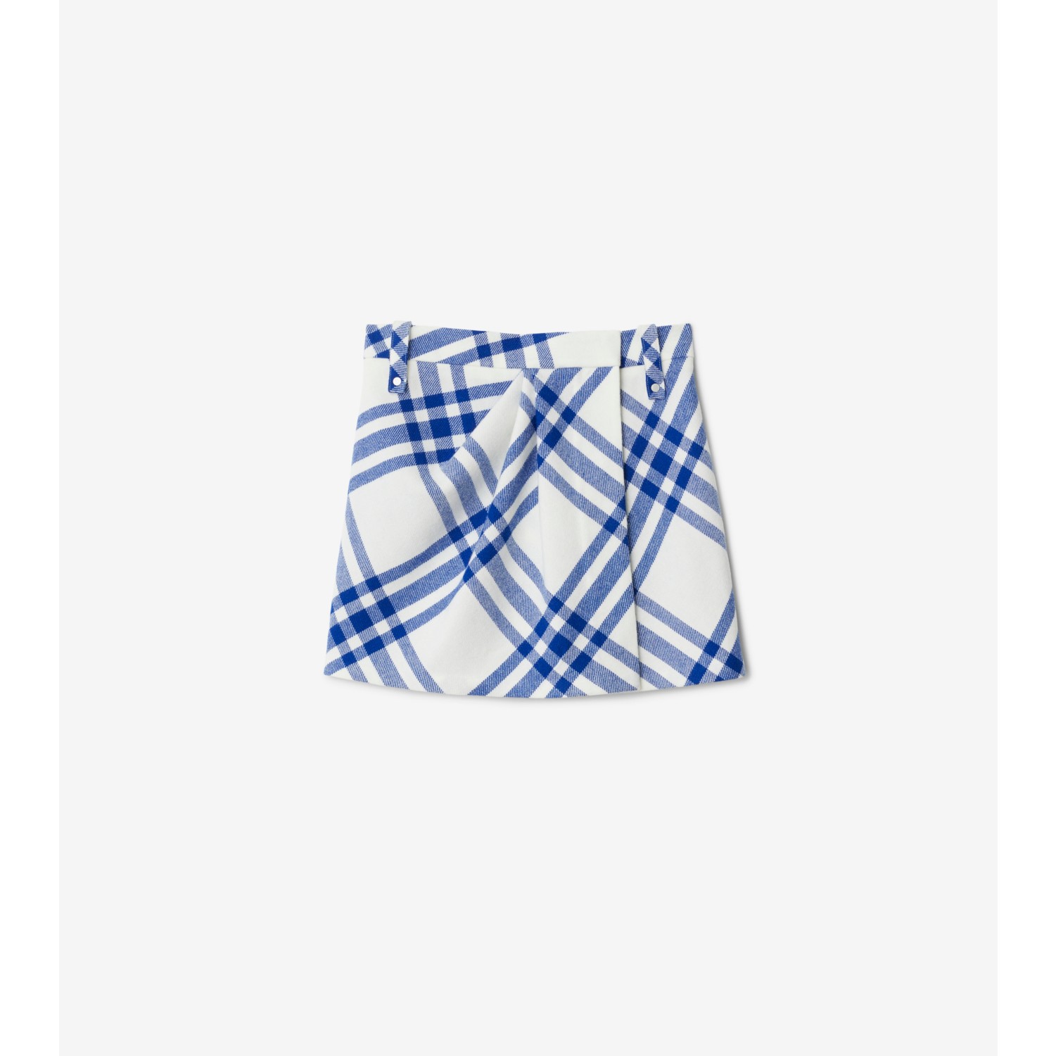 burberry kids checked wool miniskirt