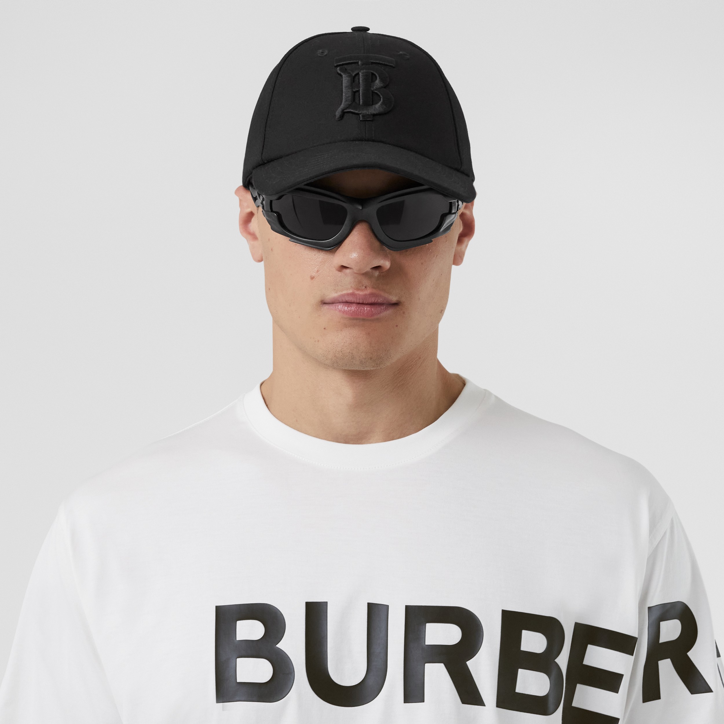 Camiseta oversize de algodão com estampa Horseferry (Branco) - Homens | Burberry® oficial - 2