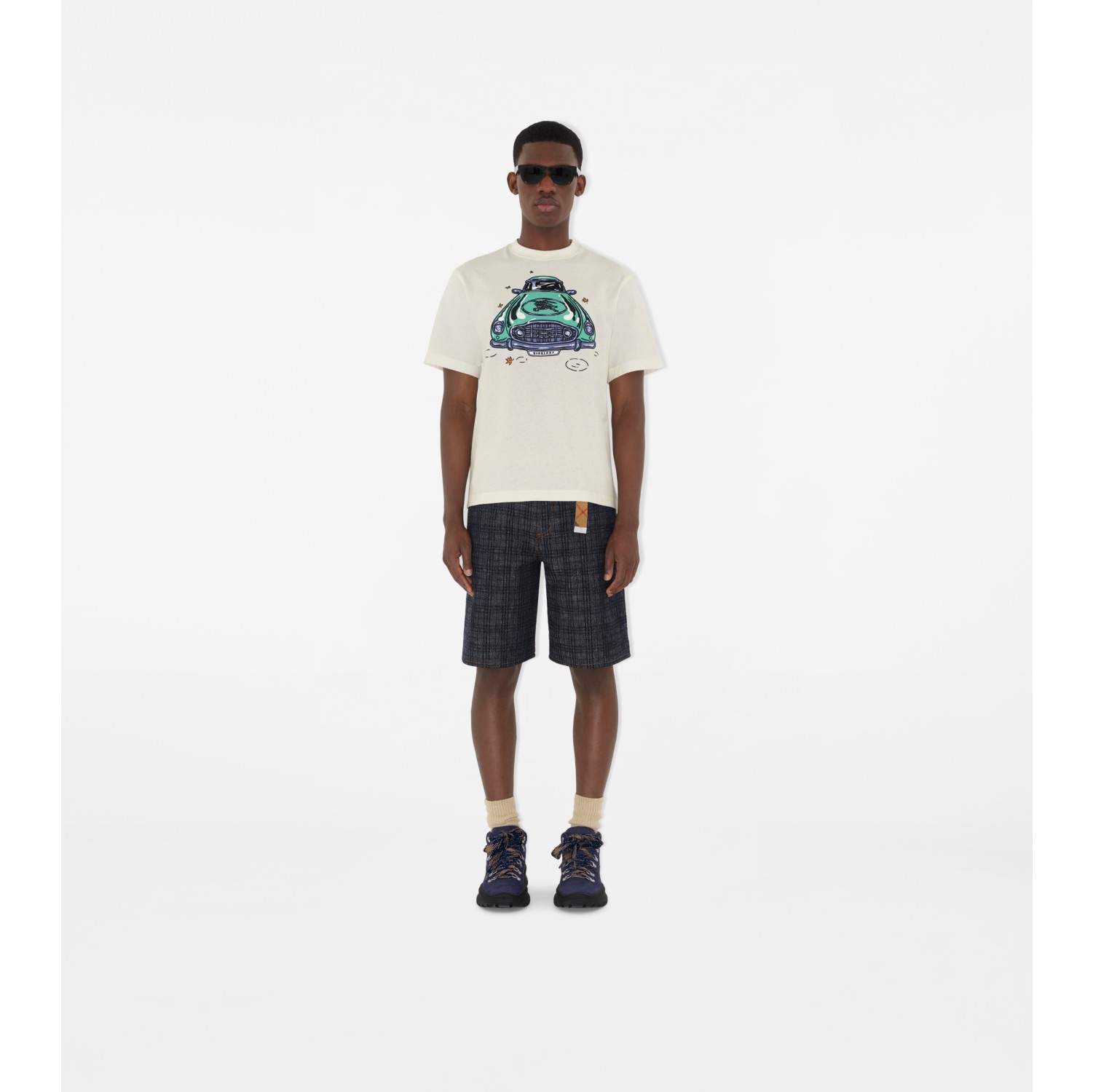 Short en denim Check