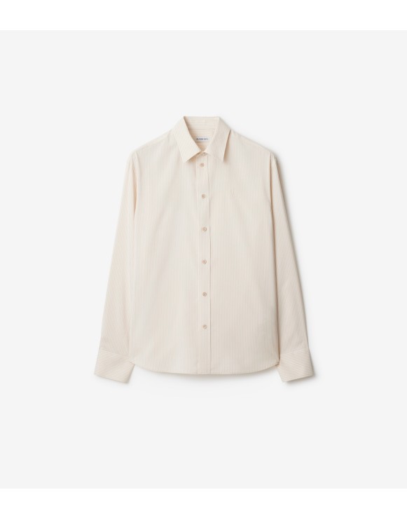 Relaxed Fit Striped Silk Shirt