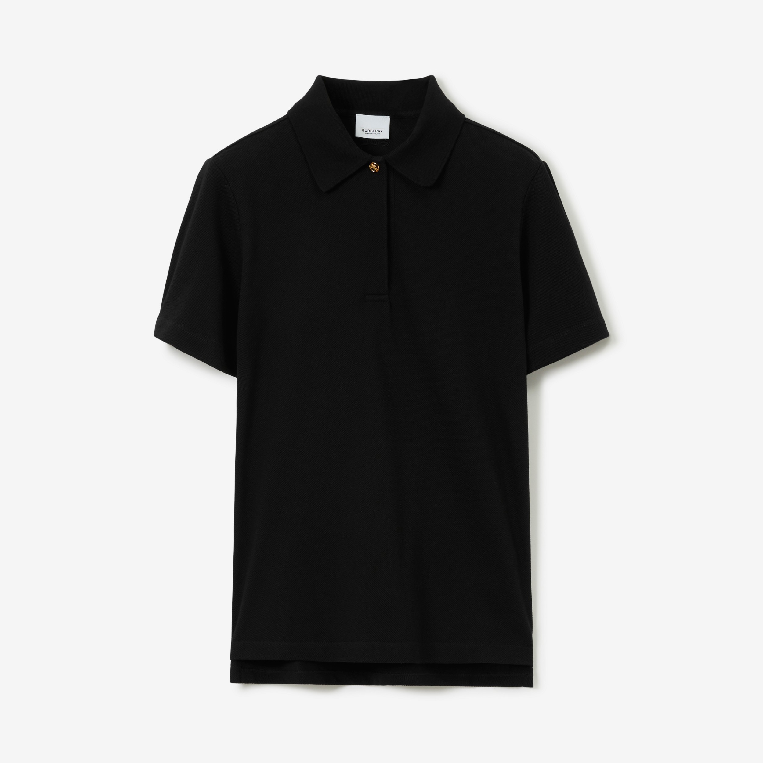 コットンピケ ポロシャツ (ブラック) - ウィメンズ | Burberry®公式サイト - 1