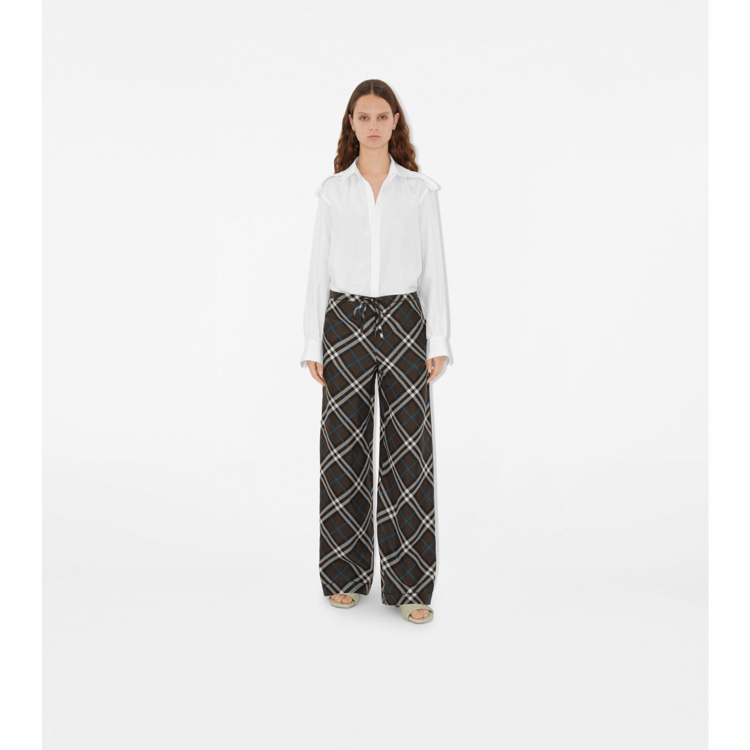 Burberry plaid women's pants online