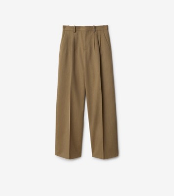 BURBERRY　ウォーム トープ ウール ツイル プリーツ テーラード FA7F1FA4-57D0-4940-888D-