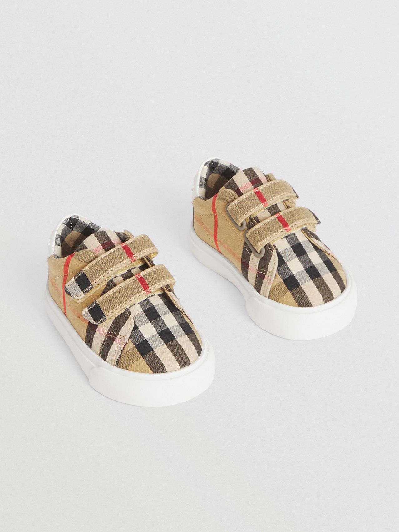 Vintage Check Cotton Sneakers in Archive Beige