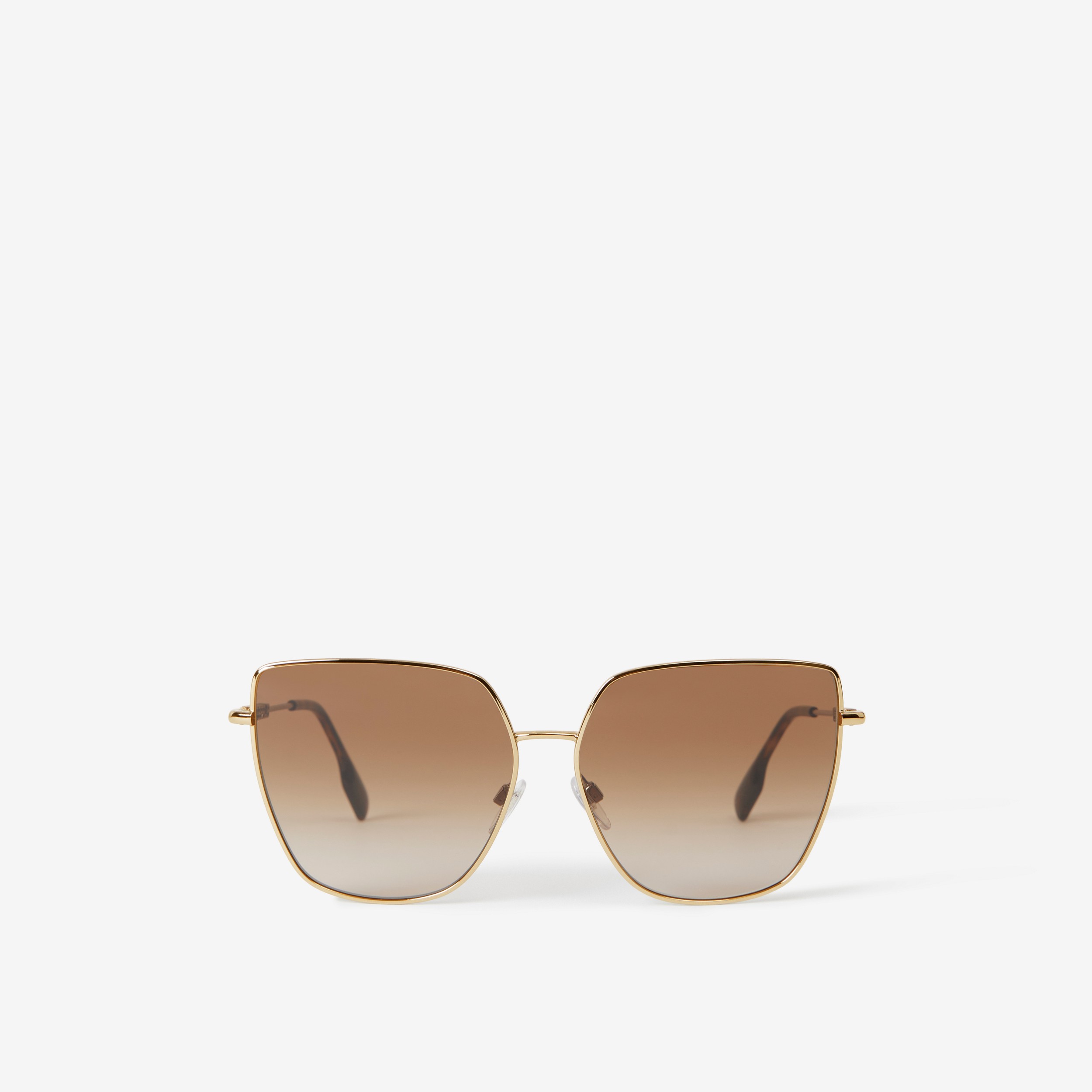 Oversize-Cat-Eye-Sonnenbrille (Helles Goldfarben/braunschwarz) - Damen | Burberry® - 1