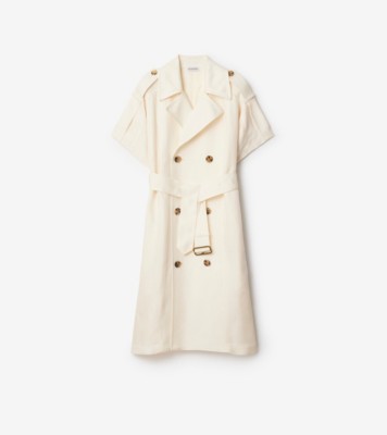 Viscose Trench Dress in Pelican - Women | Burberry® Official