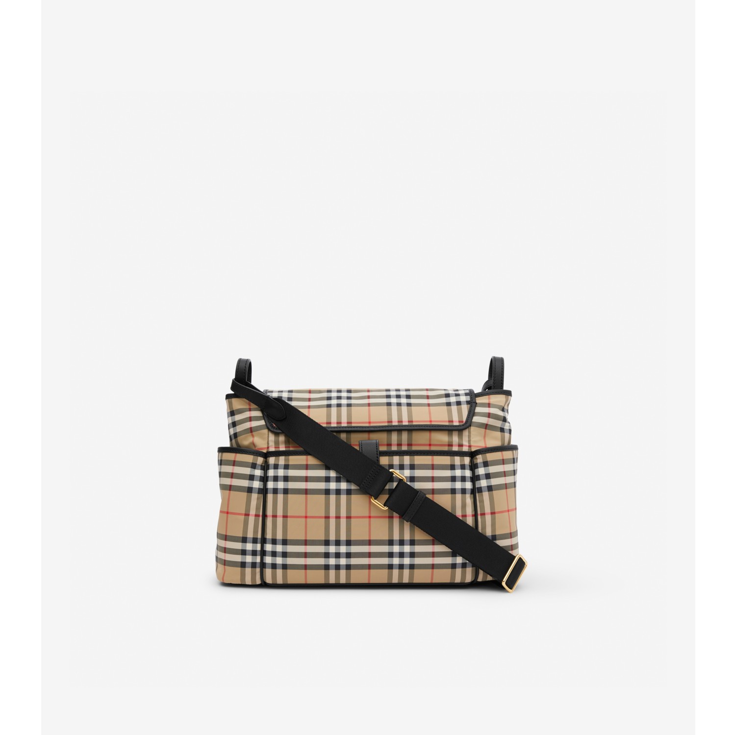 Vintage Check Nylon Baby Changing Bag in Archive Beige Children