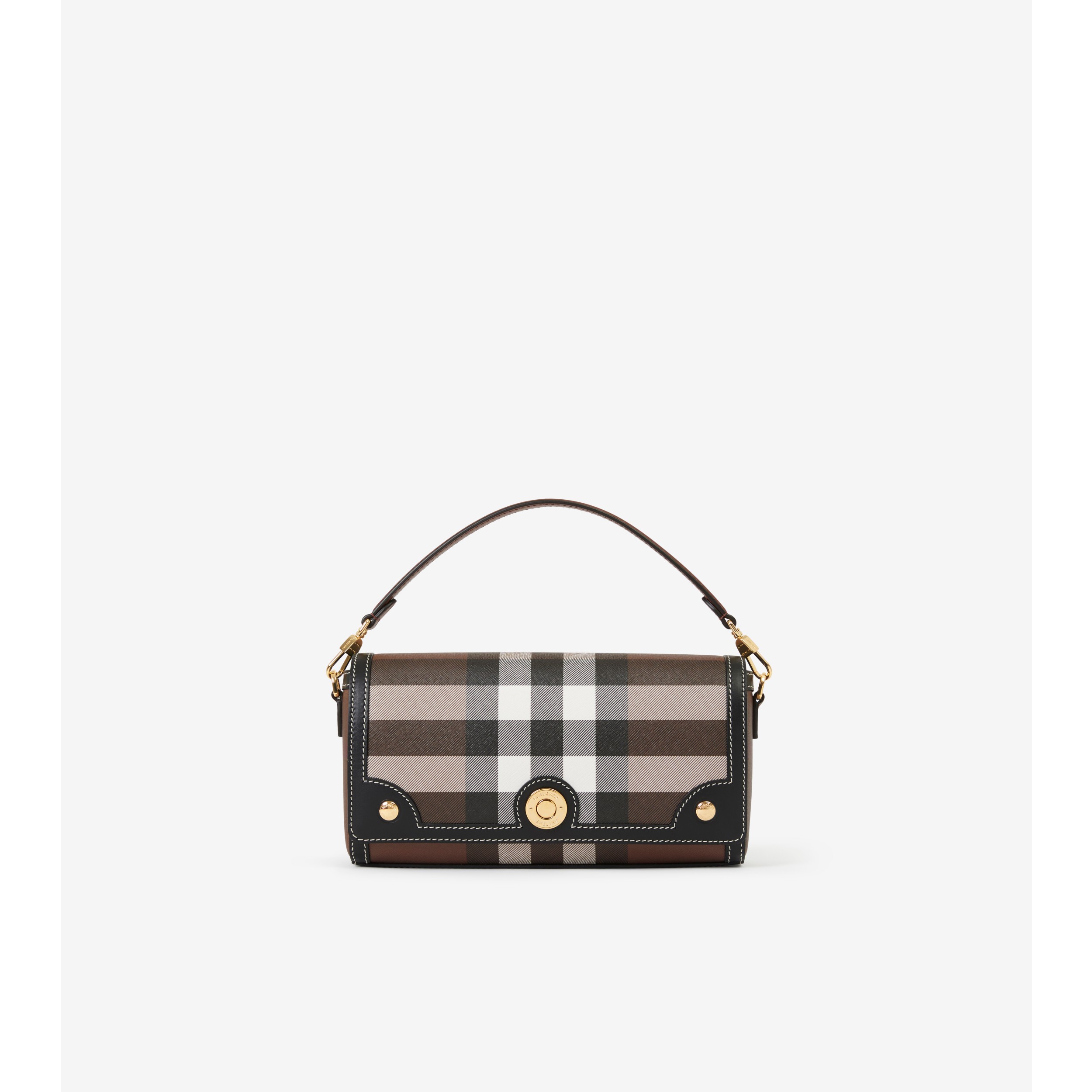 Top Handle Note Bag in Briar brown - Women, Vintage Check 
