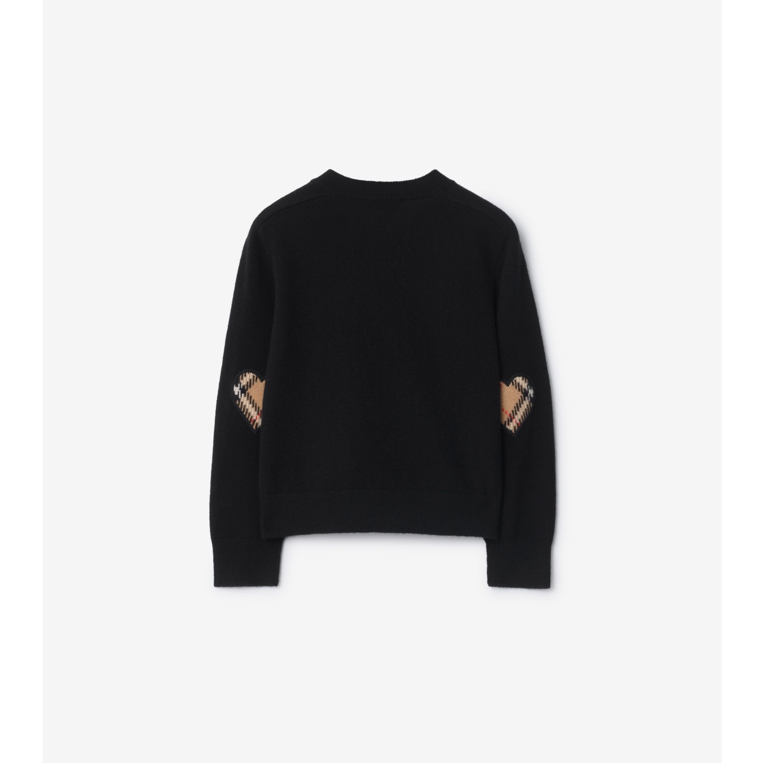 Check Patch Wool Cashmere Cardigan