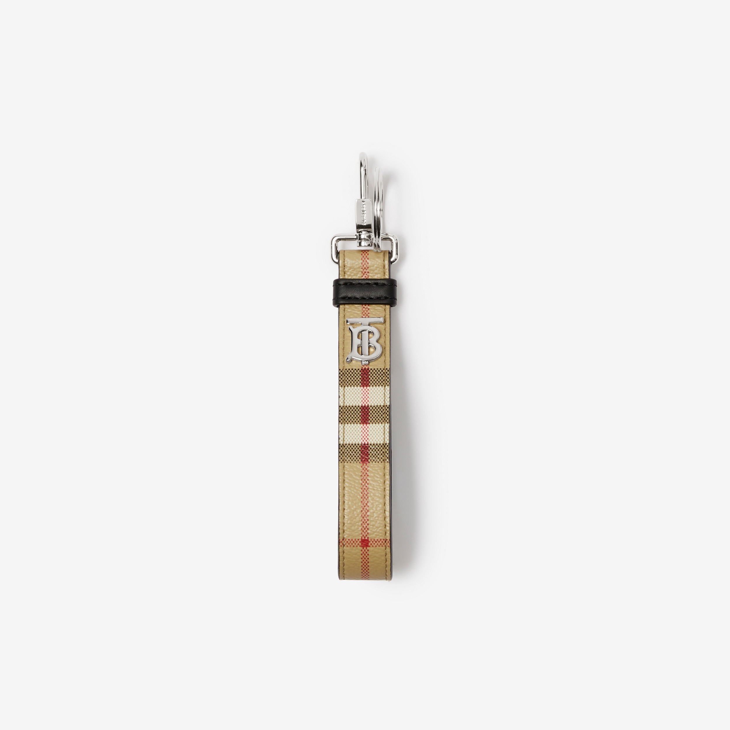 Monogram Motif Check Key Ring in Archive Beige - Men | Burberry® Official - 1