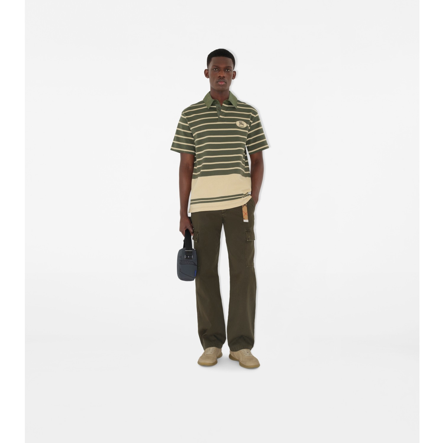 Striped Cotton Polo Shirt