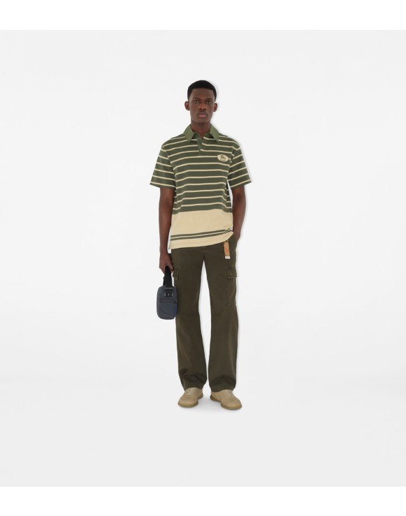 Striped Cotton Polo Shirt