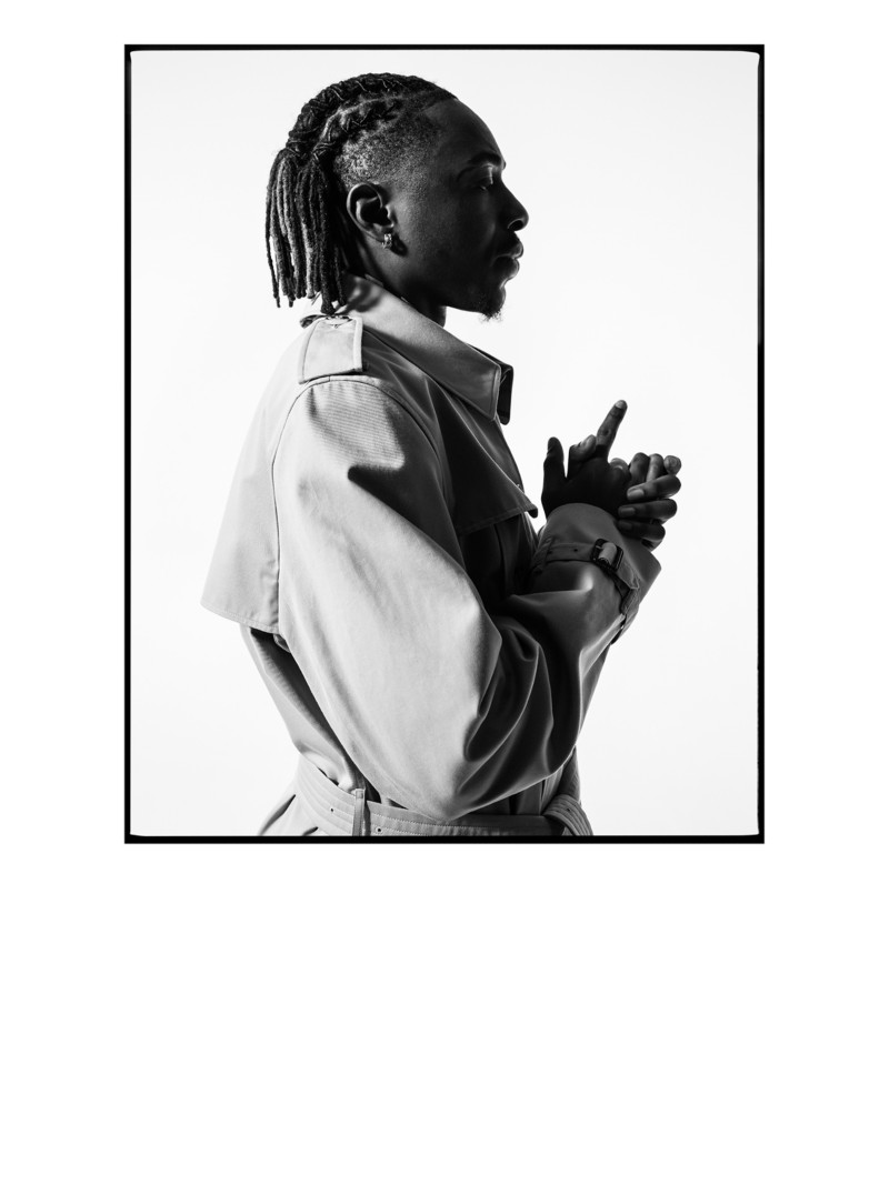 Shot of Footballer Eberechi Eze wearing Burberry Trench Coat.