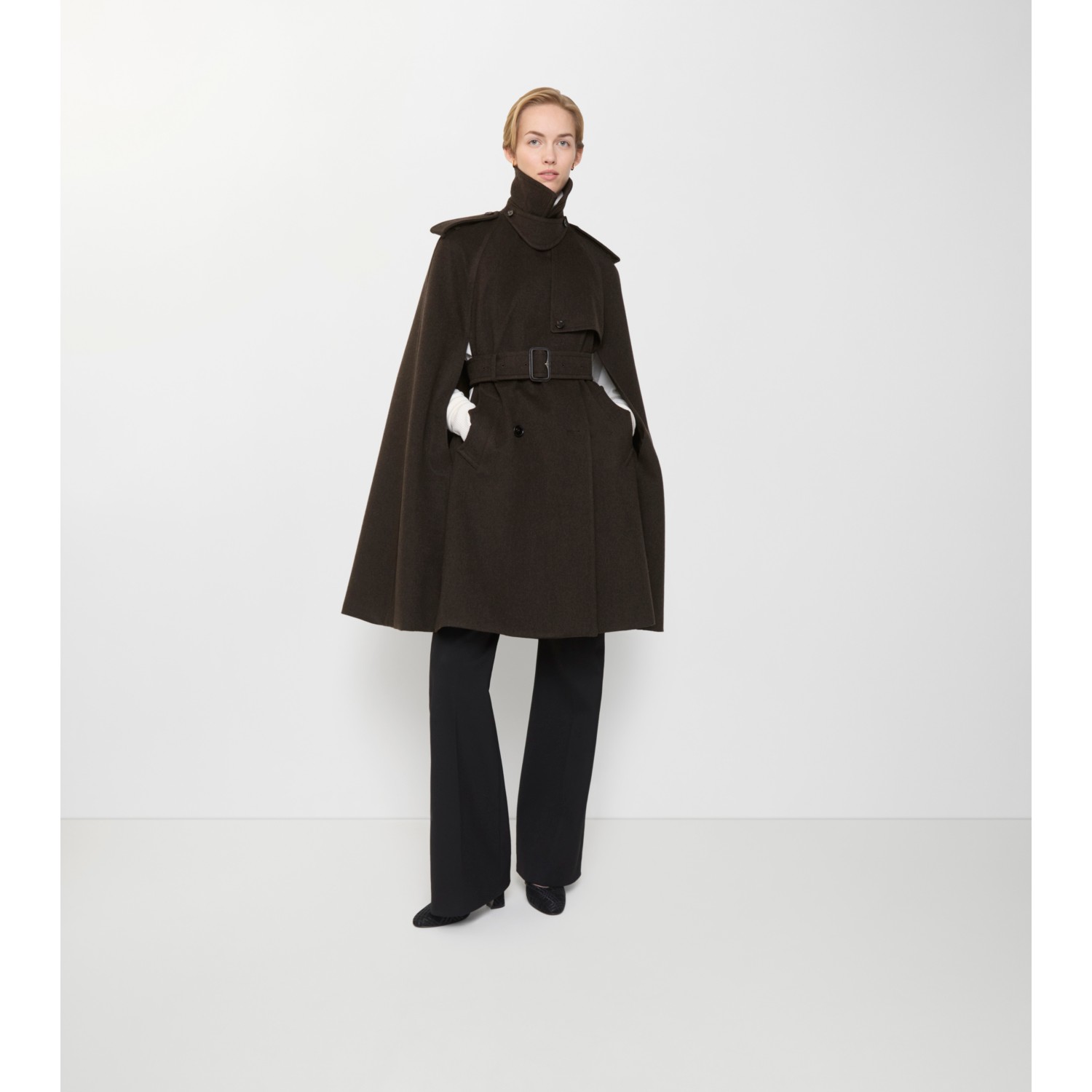 Cashmere Belmont Trench Cape - thumbnail 2