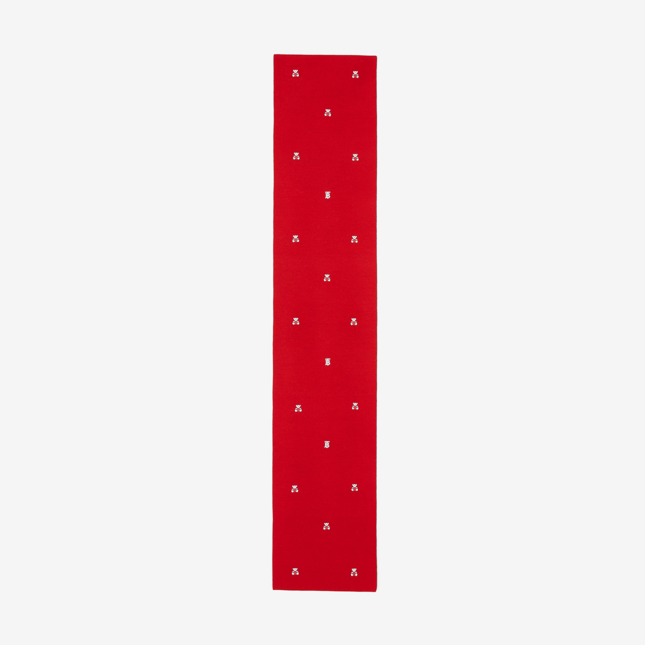 Wollmisch-Schal mit Thomas Teddybär-Motiven (Leuchtendes Rot) - Kinder | Burberry® - 2