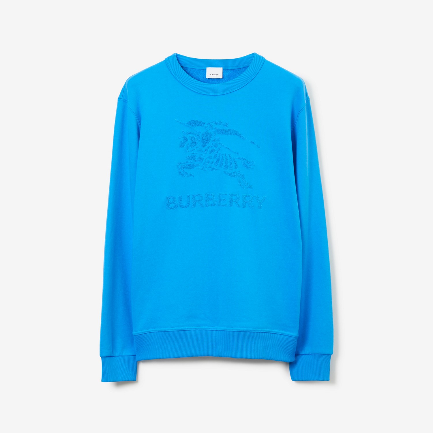 Suéter de algodão com estampa EKD (Azul Cerúleo Intenso) - Homens | Burberry® oficial