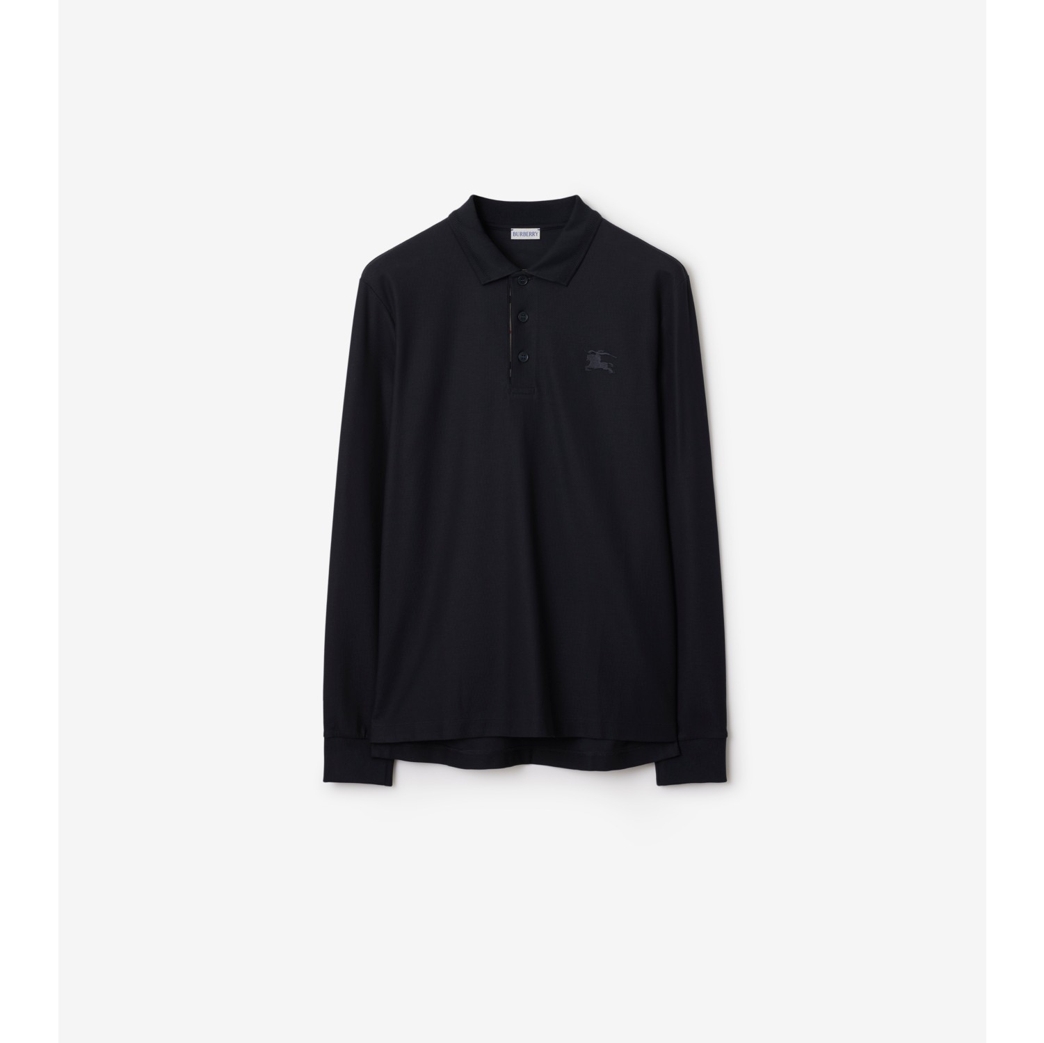 Long-sleeve Cotton Polo Shirt