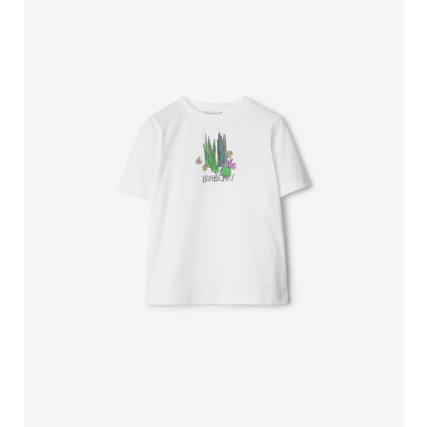 Camiseta en algodón con plantas