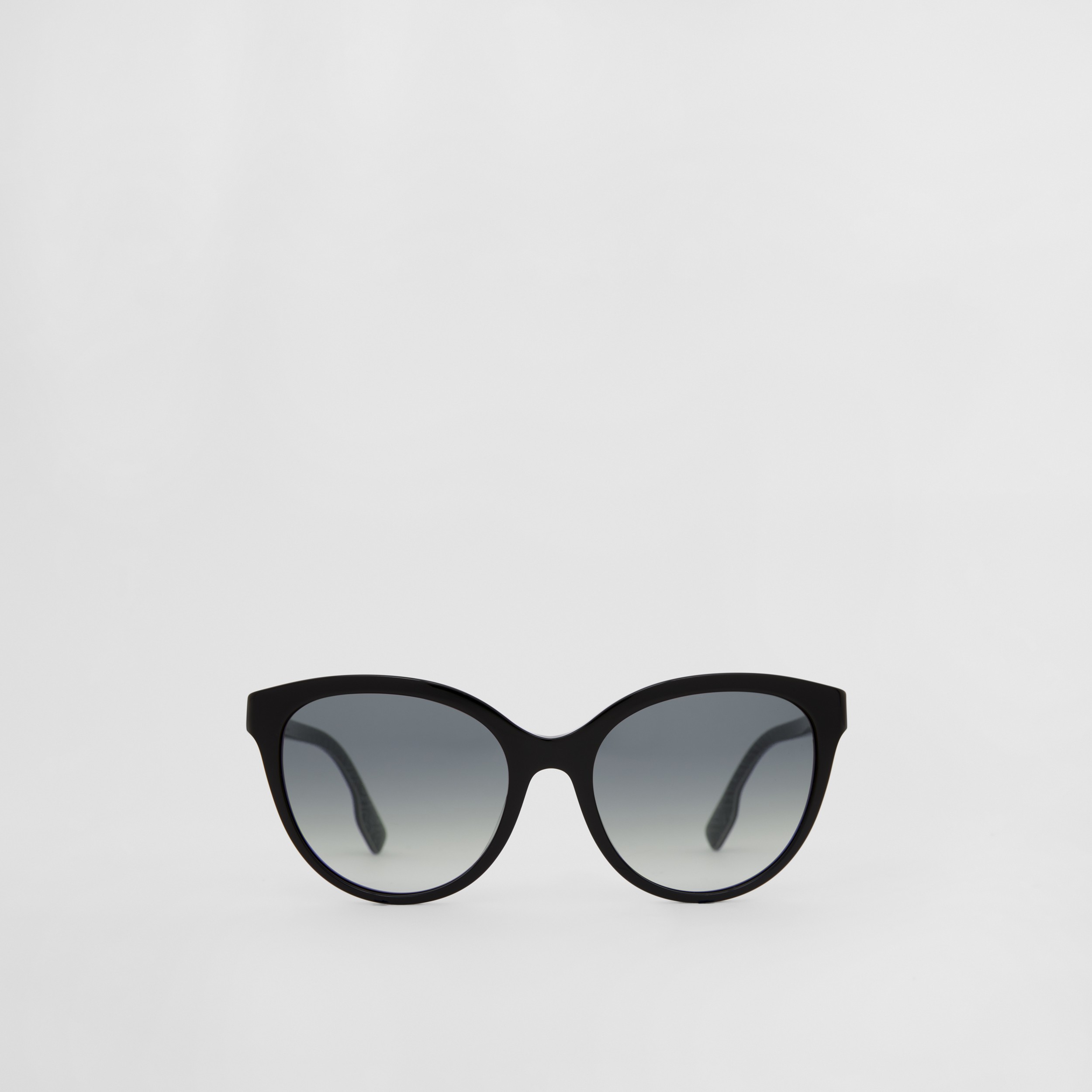Óculos de sol com armação gatinho e monograma (Preto) - Mulheres | Burberry® oficial - 1