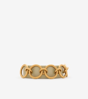 Leather Ring Belt in Hunter - Women | Burberry® Official