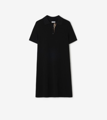 Burberry ウール ポロシャツドレス (ブラック) - ウィメンズ | Burberry®公式サイト