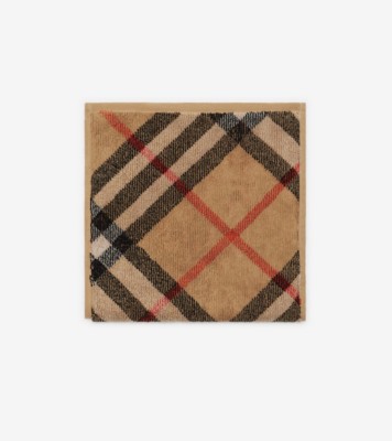 Skinny Check Cotton Towel in Sand beige | Burberry® Official