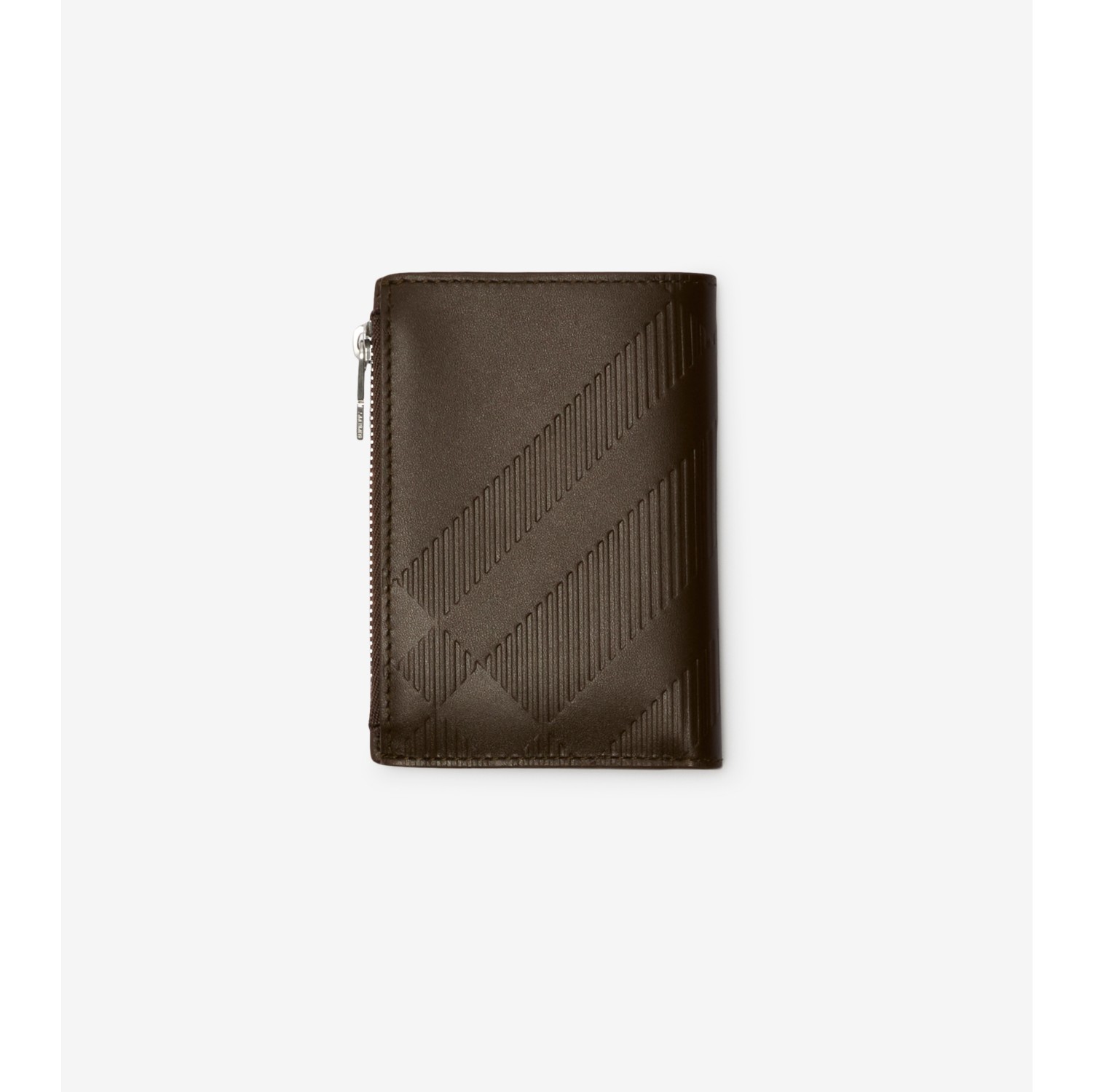 Embossed Check Zip Bifold Wallet