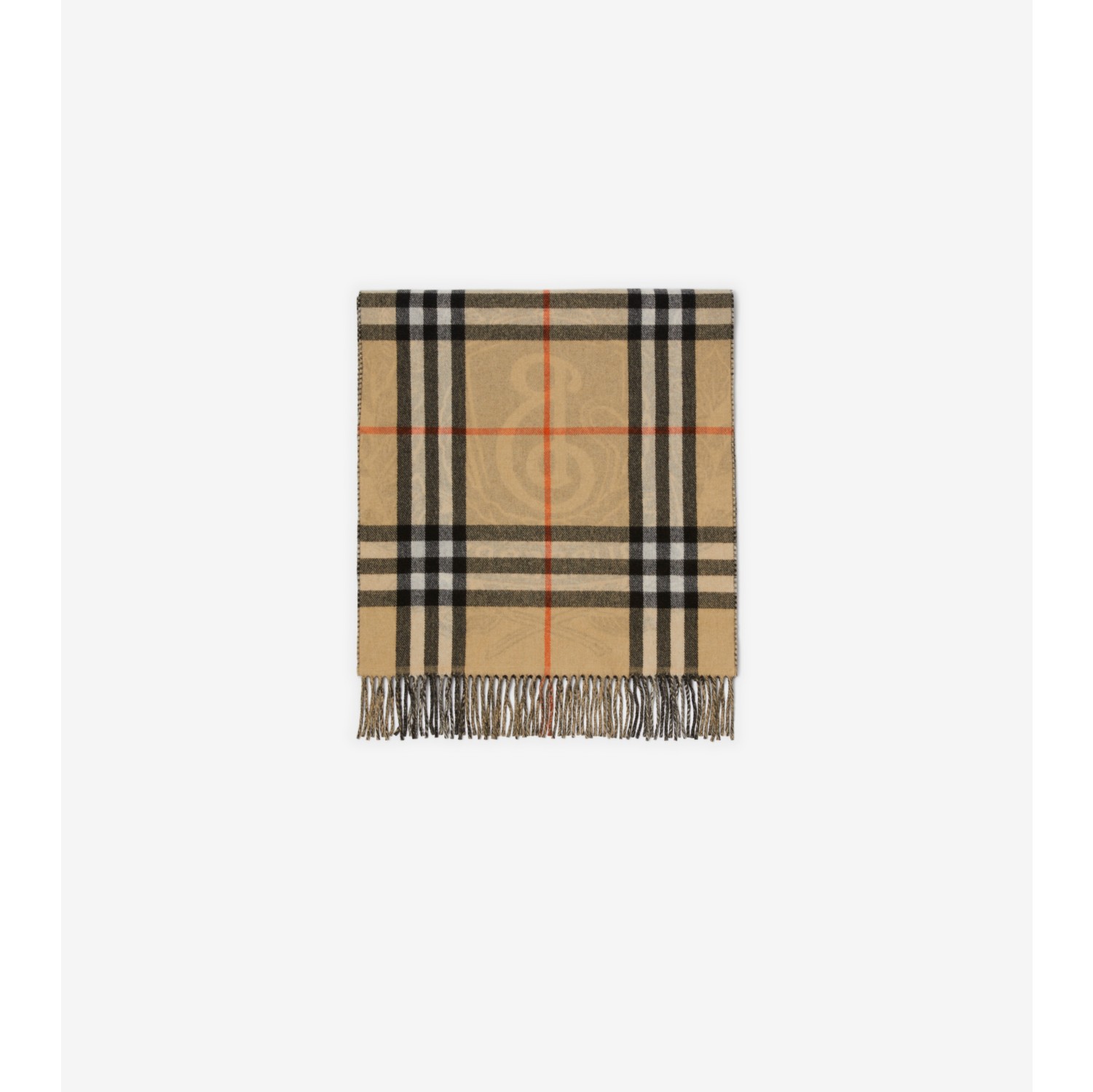 Wide Reversible Stormy Knight Scarf in Sand beige | Burberry® Official