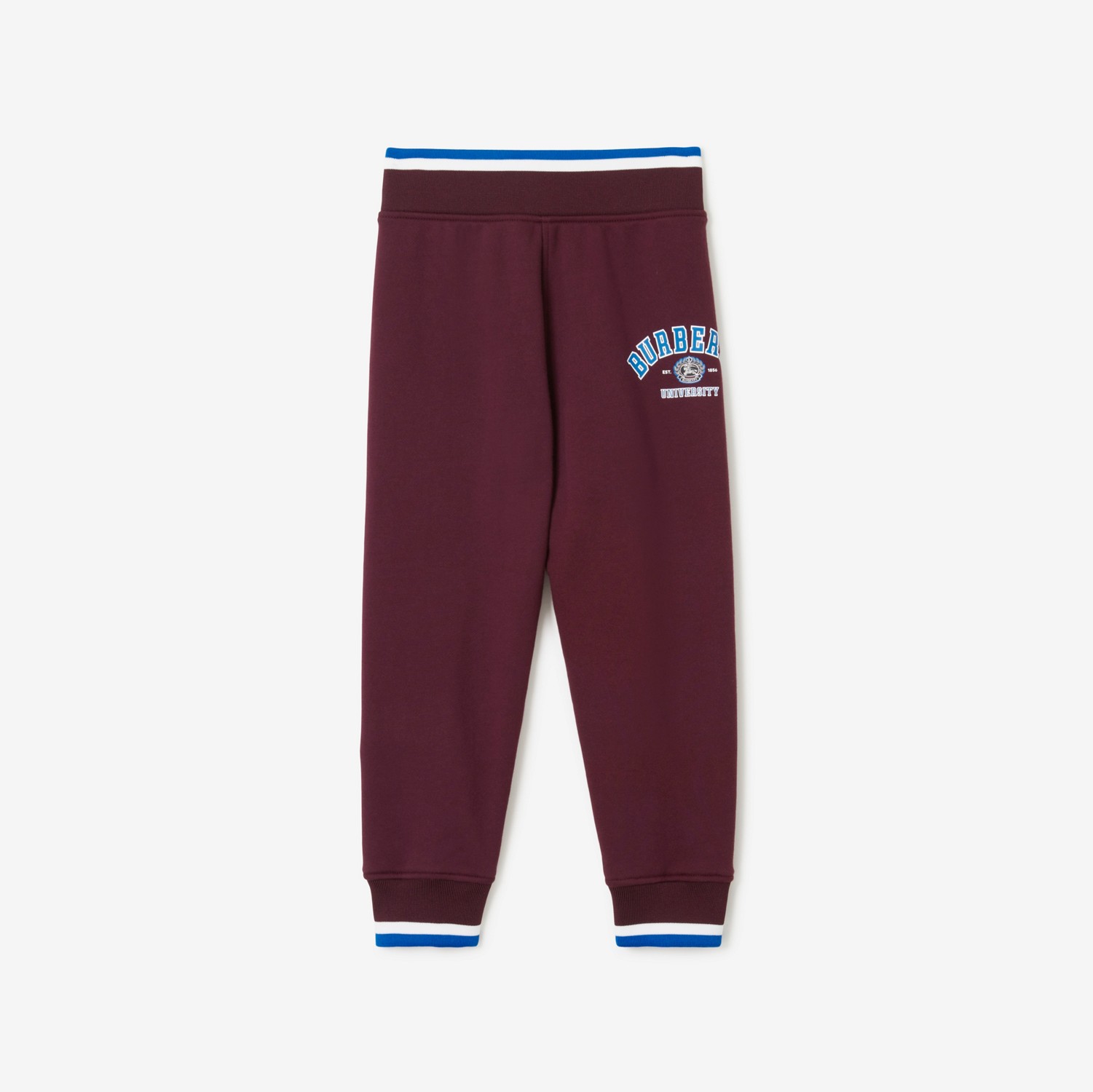 Pantalones de jogging en algodón con motivo universitario (Burdeos Fuerte) | Burberry® oficial