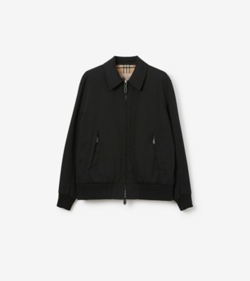 Soho Heritage Harrington Jacket in Black - Men, Cotton | Burberry® Official