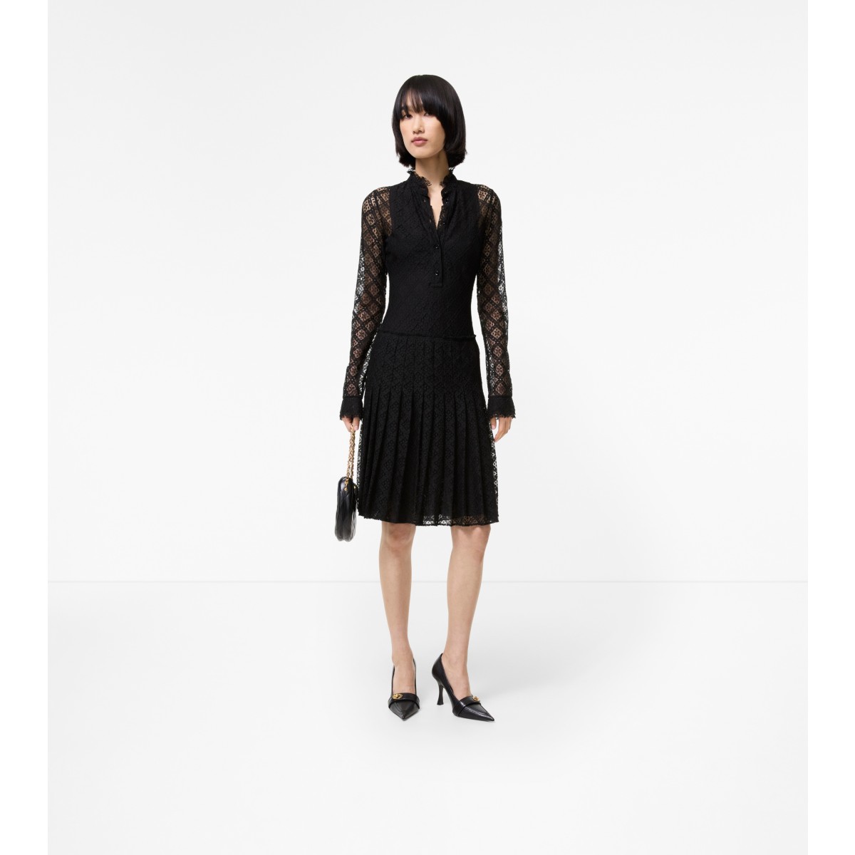  Check Lace Dress