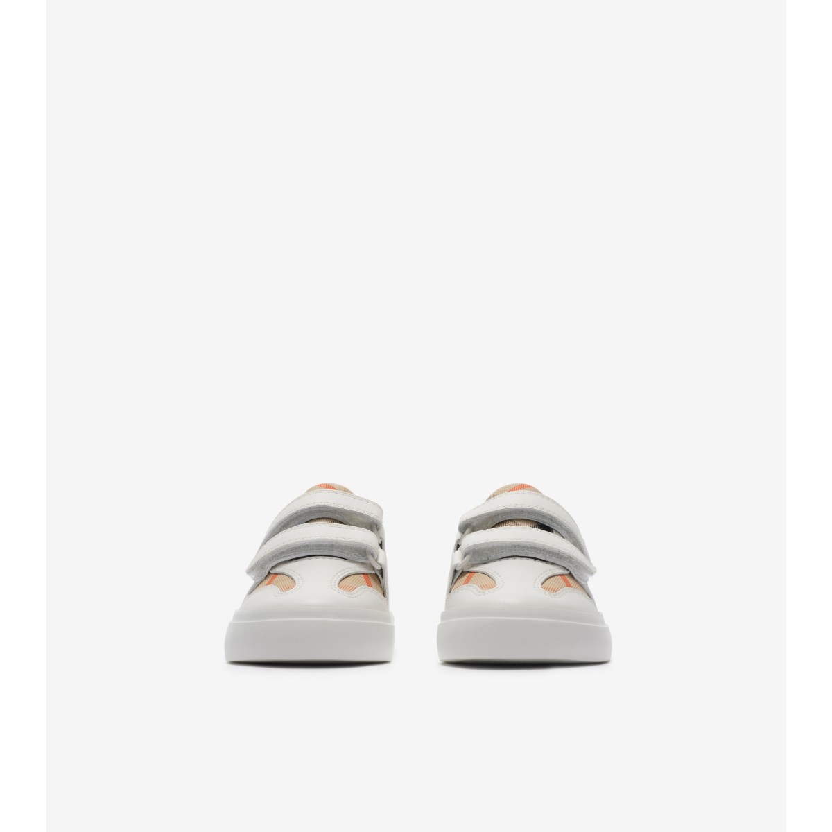  Check and Leather Sneakers