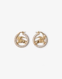 EKD Pavé Hoop Earrings in Gold/clear